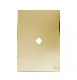 Placa furo 4x2 - Novara Glass Dourado
